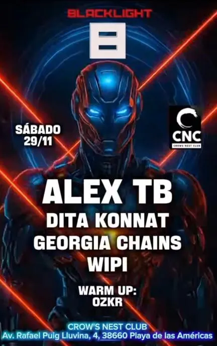 BLACKLIGHT - SPECIAL GUESTS ALEX TB & GEORGIA CHAINS