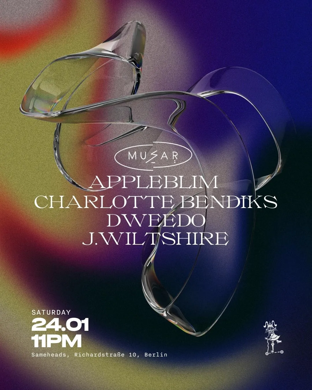 Musar: Appleblim, Charlotte Bendiks, Dweedo & J.Wiltshire