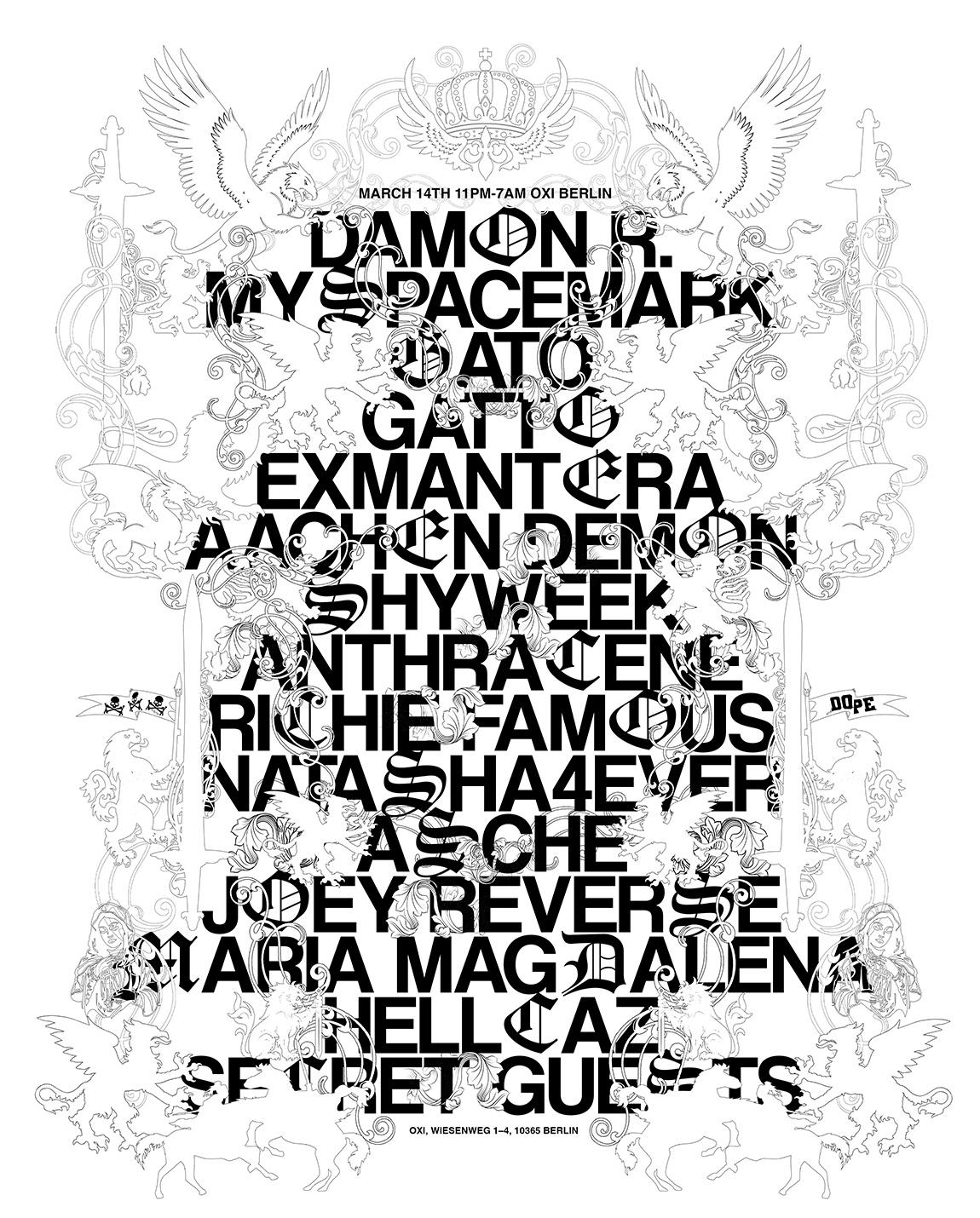[8] X Dope: Damon R., Myspacemark, Gatto, Gato, Aachen Demon, Eхmantera & More [2 Stages]
