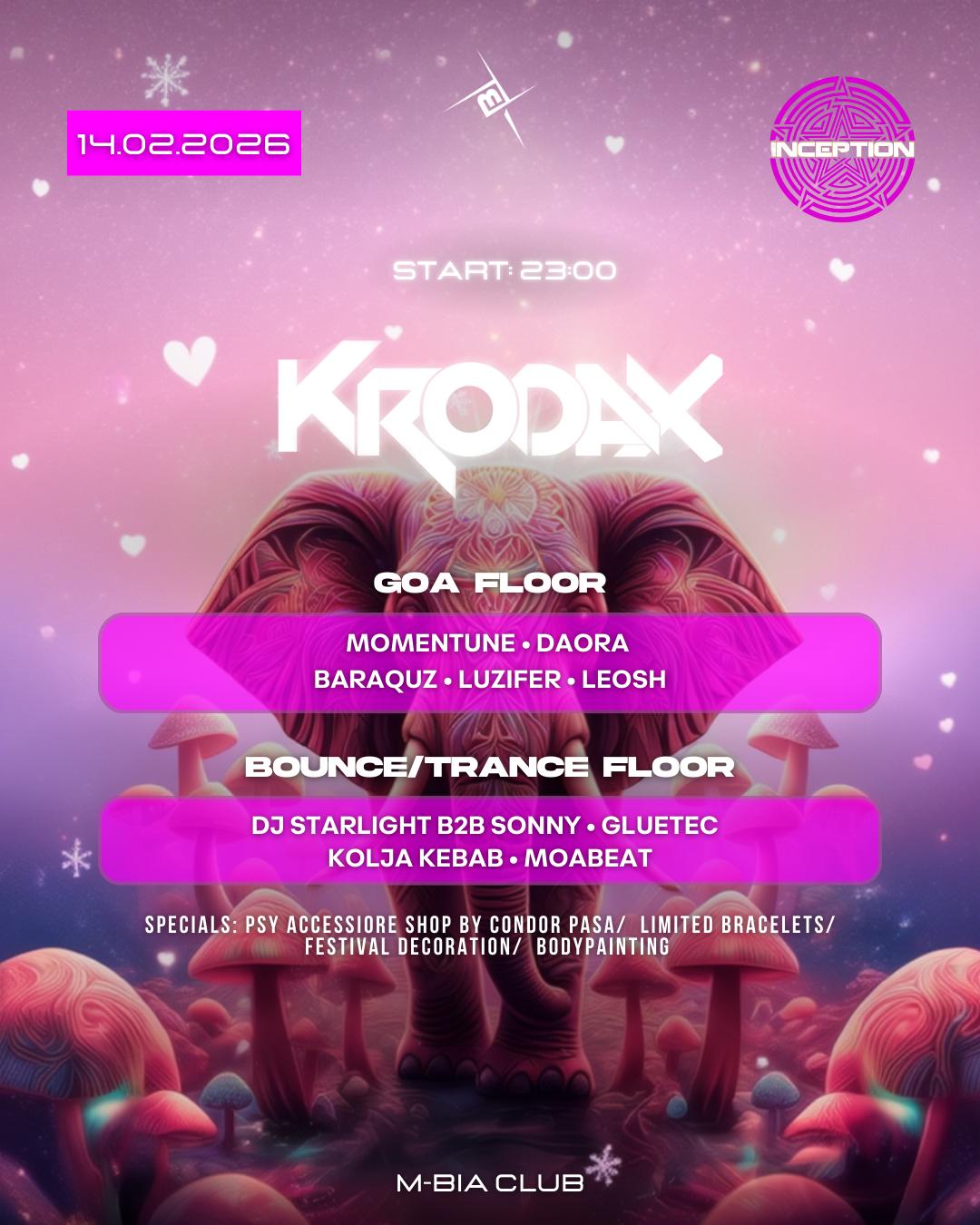 Inception With Krodax - 2 Floors - Goa & Bounce - Valentine'S Special
