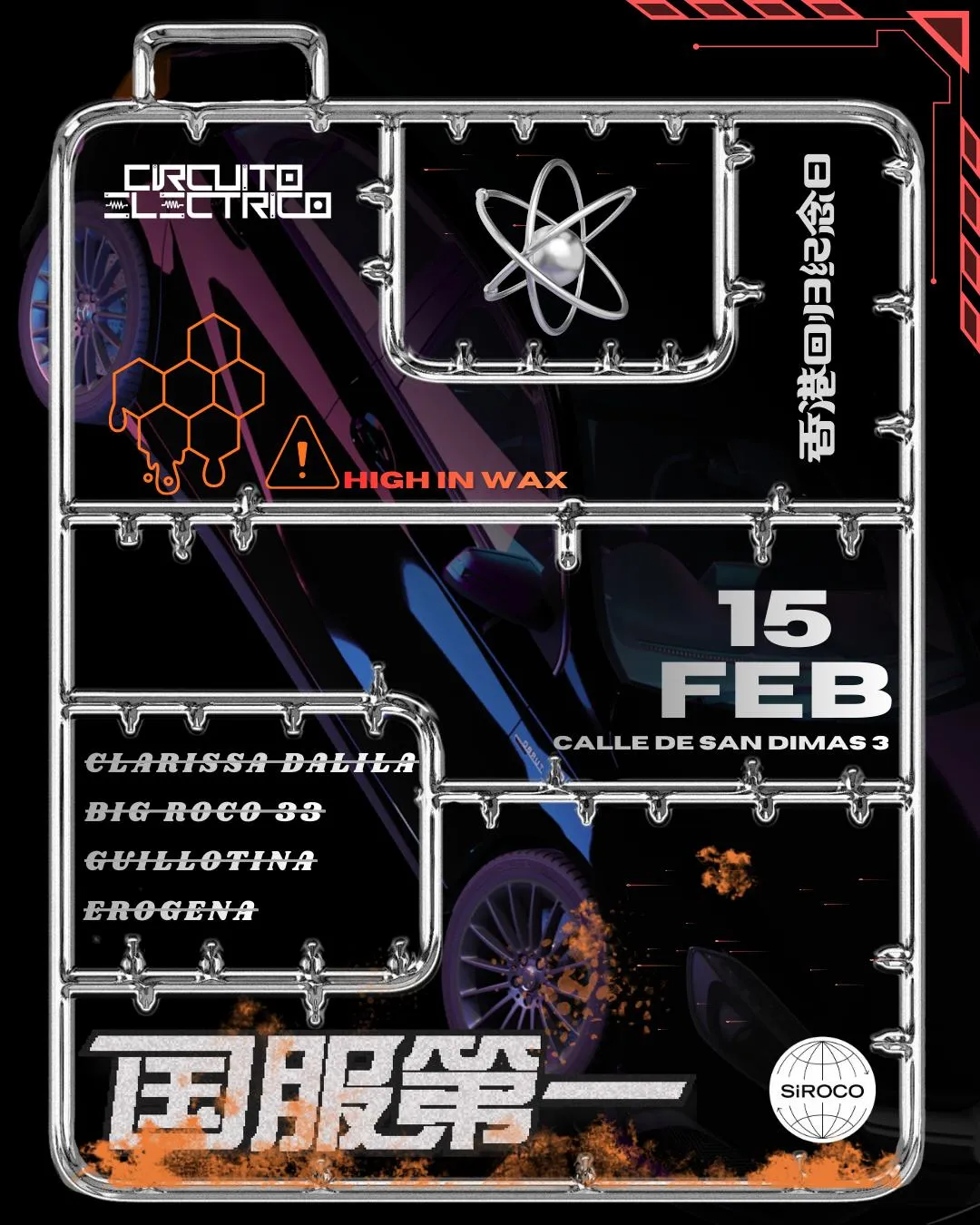 Circuito Eléctrico X Clarissa Dalila/ Erogena/ Guillotina/ Big Roco 33
