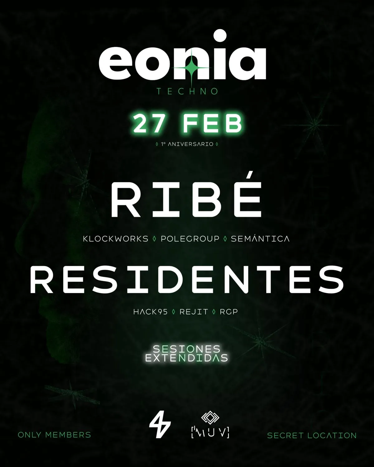 Aniversario Eonia: Ribé + Residentes (Hack95, Rejit, Rgp)