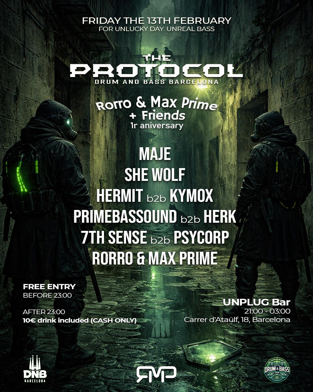 Drum And Bass Rorro & Max Prime + Friends 1 Aniversary The Protocol Day 1