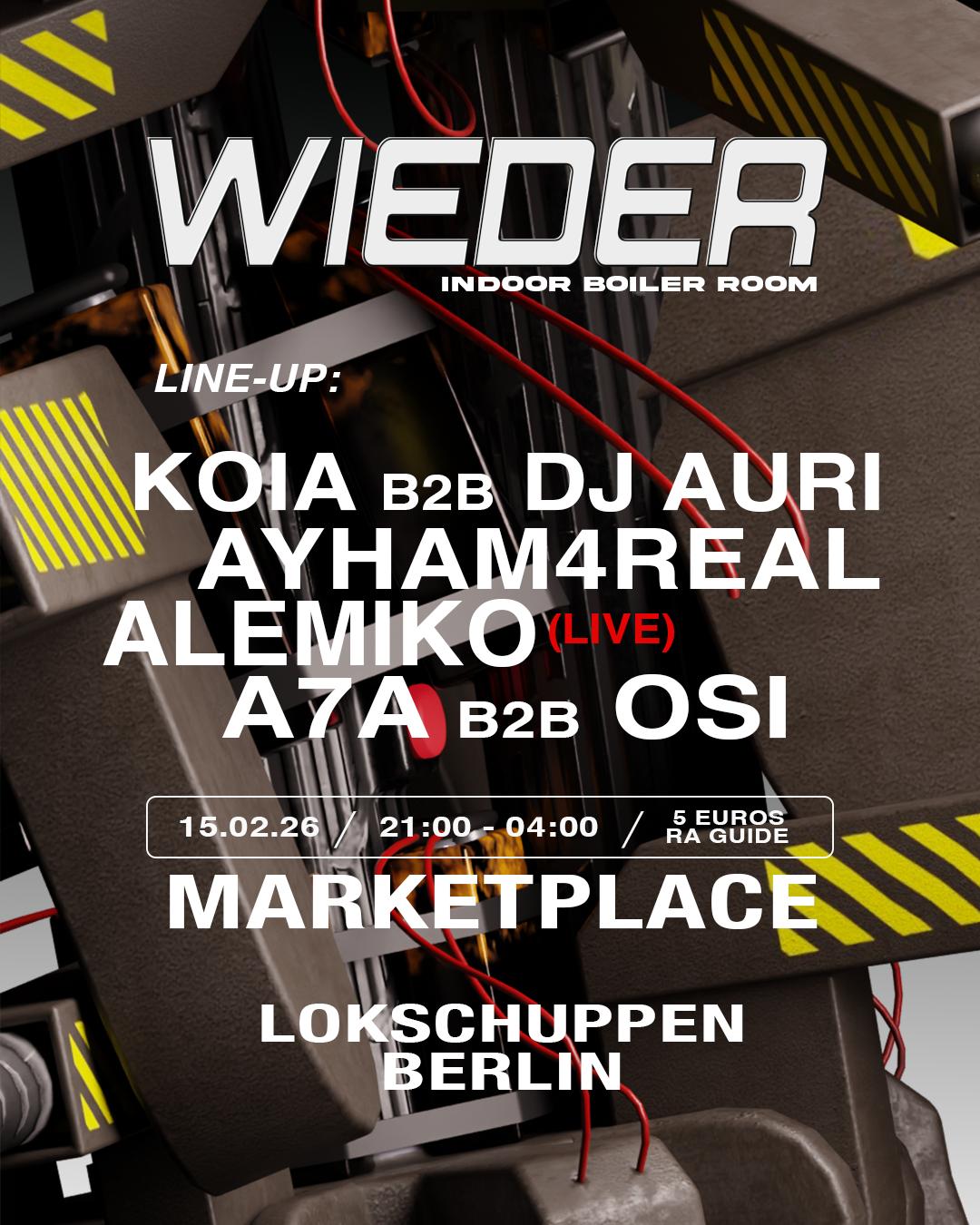 Wieder: Boiler Room Setup + Marketplace