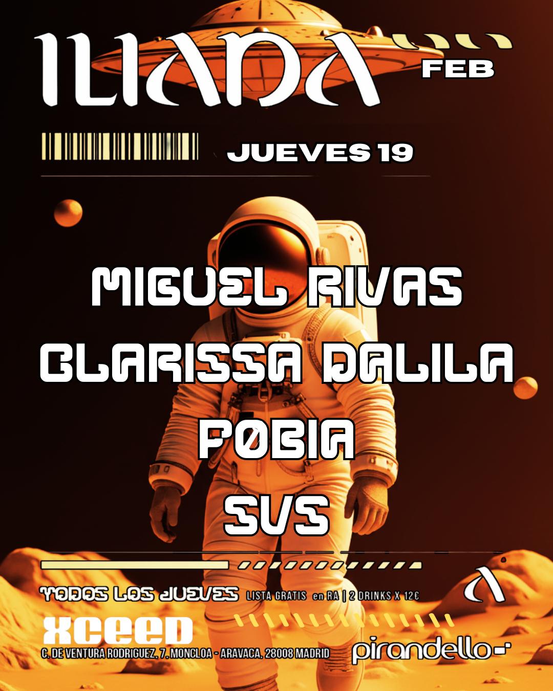 Iliada Club + Miguel Rivas + Føbia + Clarissa Dalila + Svs