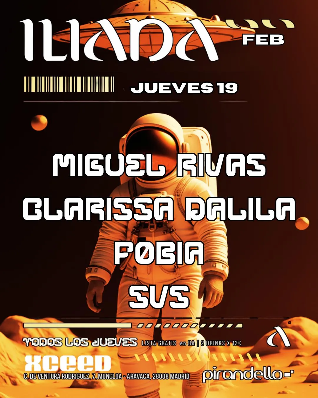 Iliada Club + Miguel Rivas + Føbia + Clarissa Dalila + Svs
