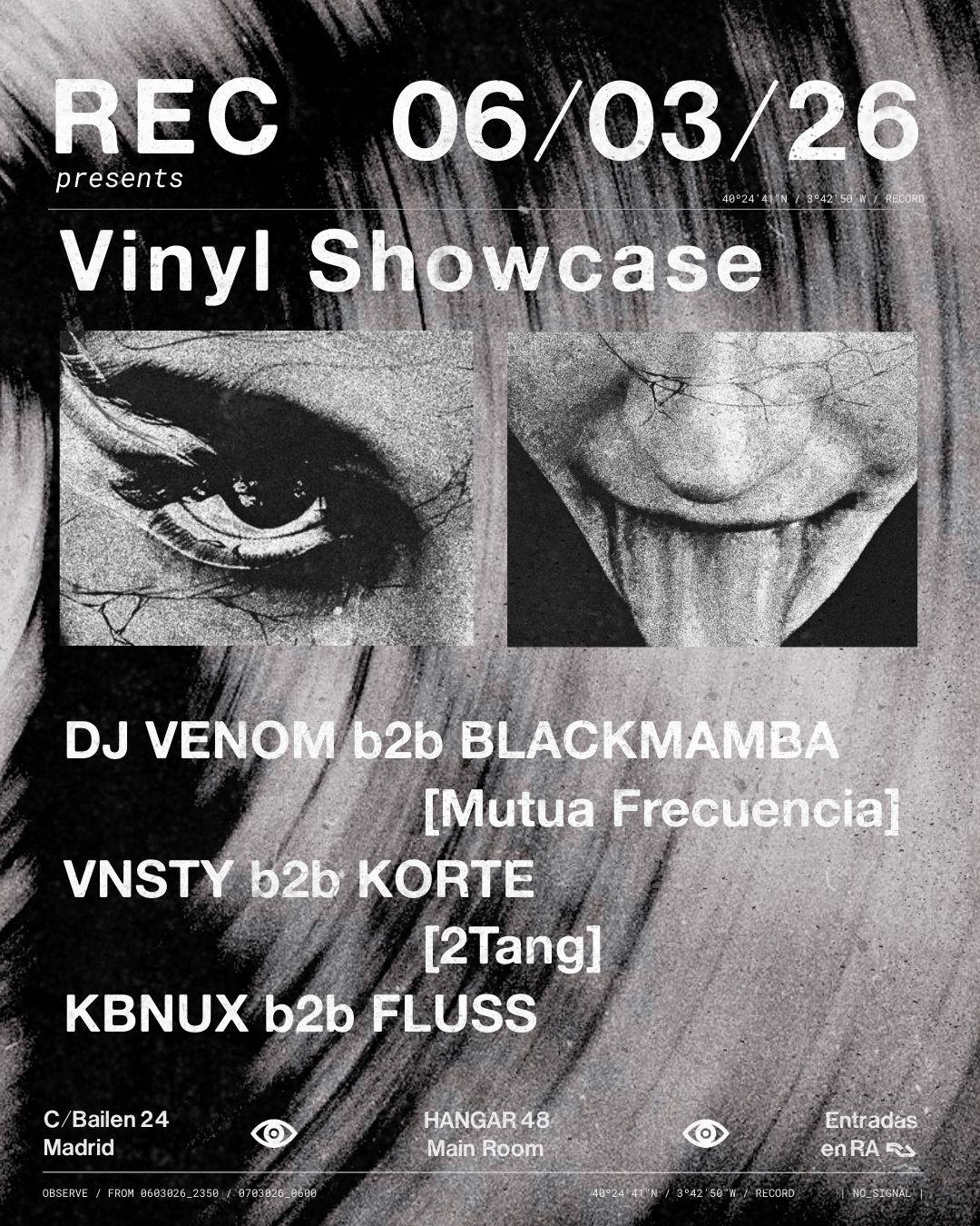 Rec: Vinyl Show Case: Dj Venom, Blackmamba, Vnsty, Korte, Kbnux, Fluss