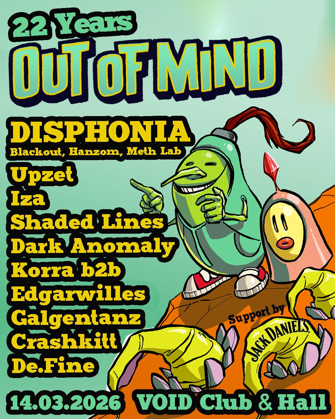 22 Years Out Of Mind With Disphonia (Grc), Upzet, Shaded Lines, Korra B2B Edgarwilles, De.Fine