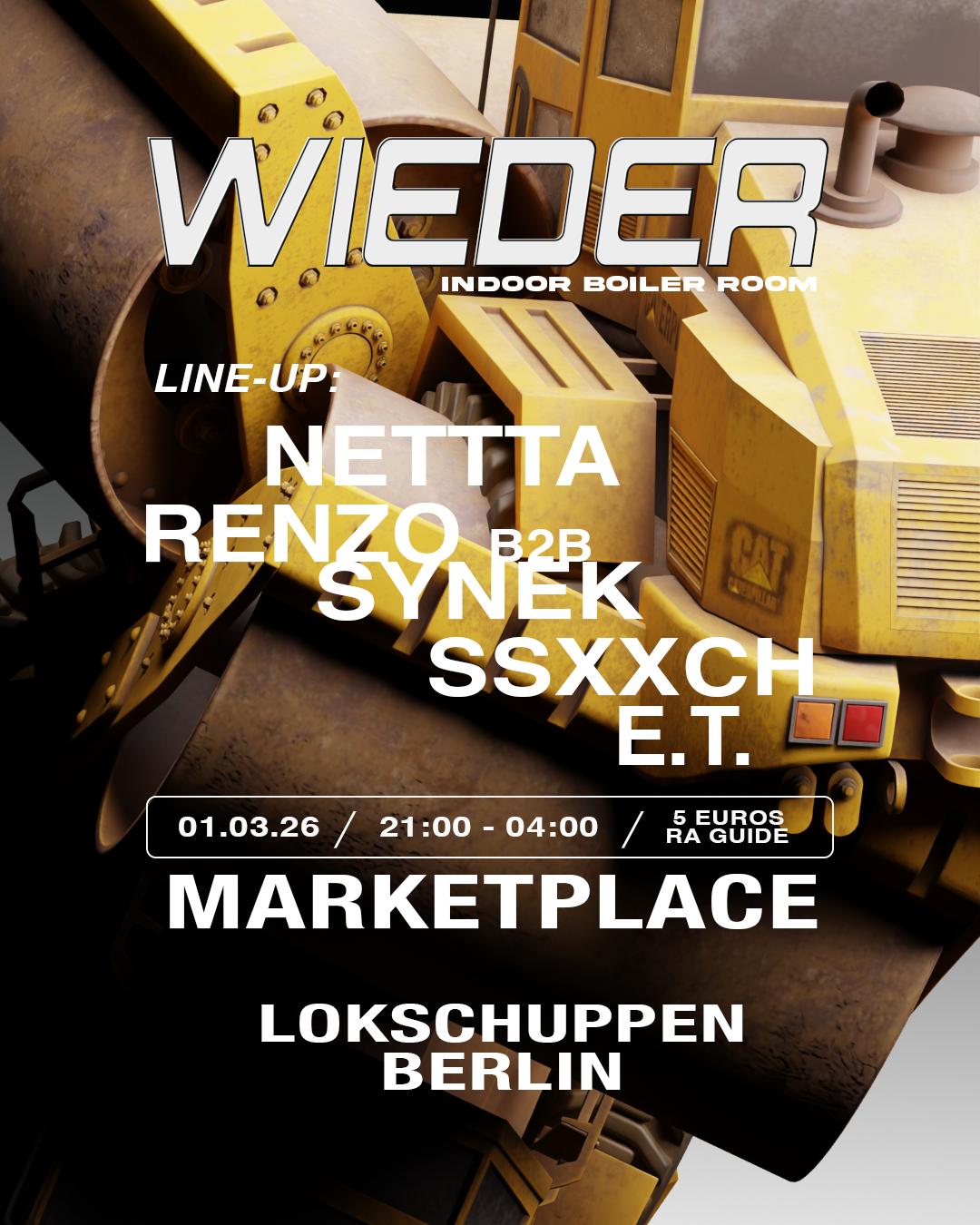 Wieder: Boiler Room Setup + Marketplace