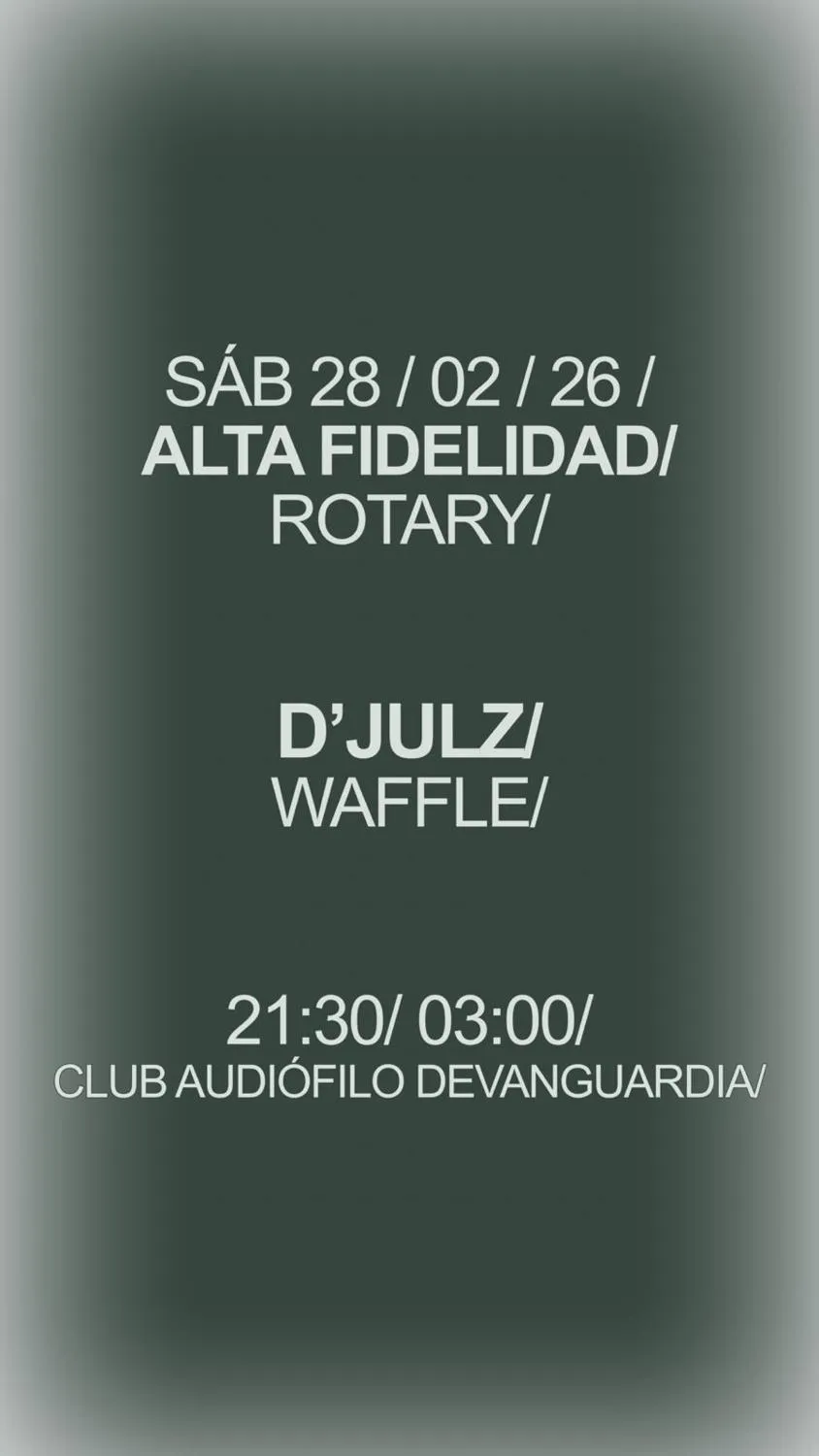 Alta Fidelidad X Rotary Pres. D'Julz