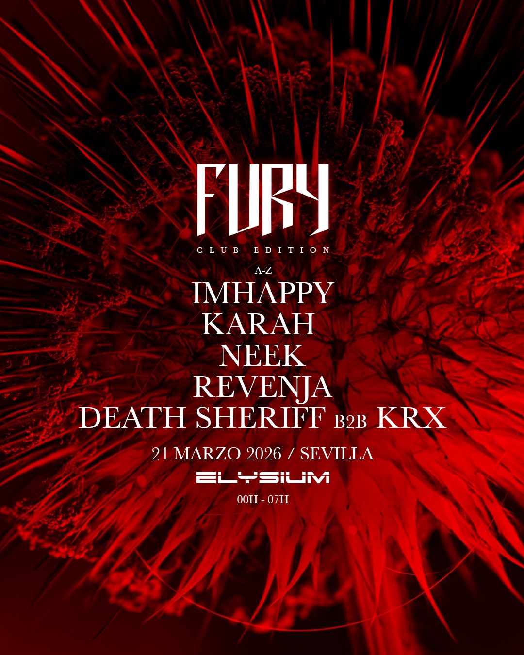 Fury Hard Techno - Elysium Sevilla