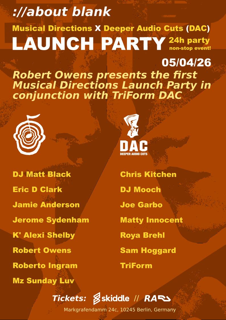 Launch Party: Musical Directions X Deeper Audio Cuts (Dac)