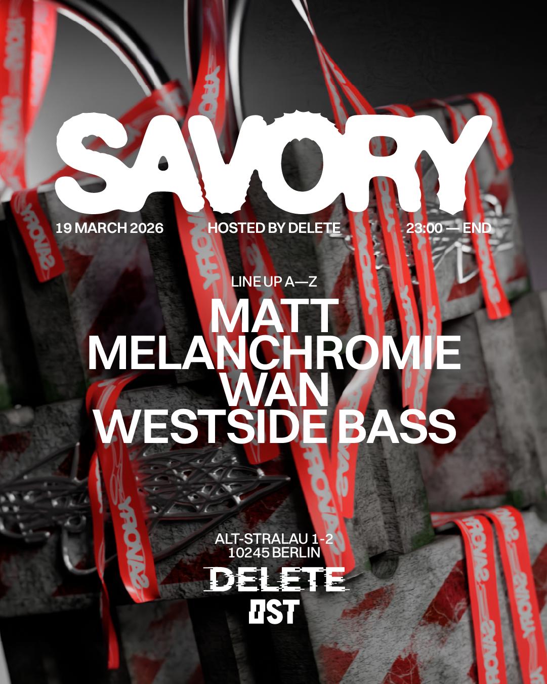 Savory - Techno Every Thursday