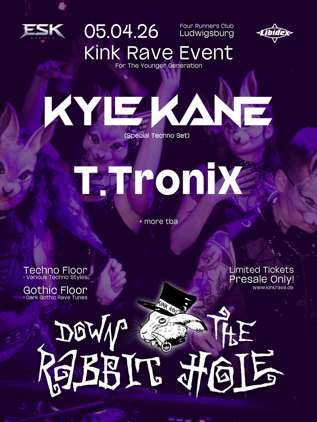 Down The Rabbit Hole Vol. 4 – The Kinky Rave: Techno + Gothic (2 Floors)