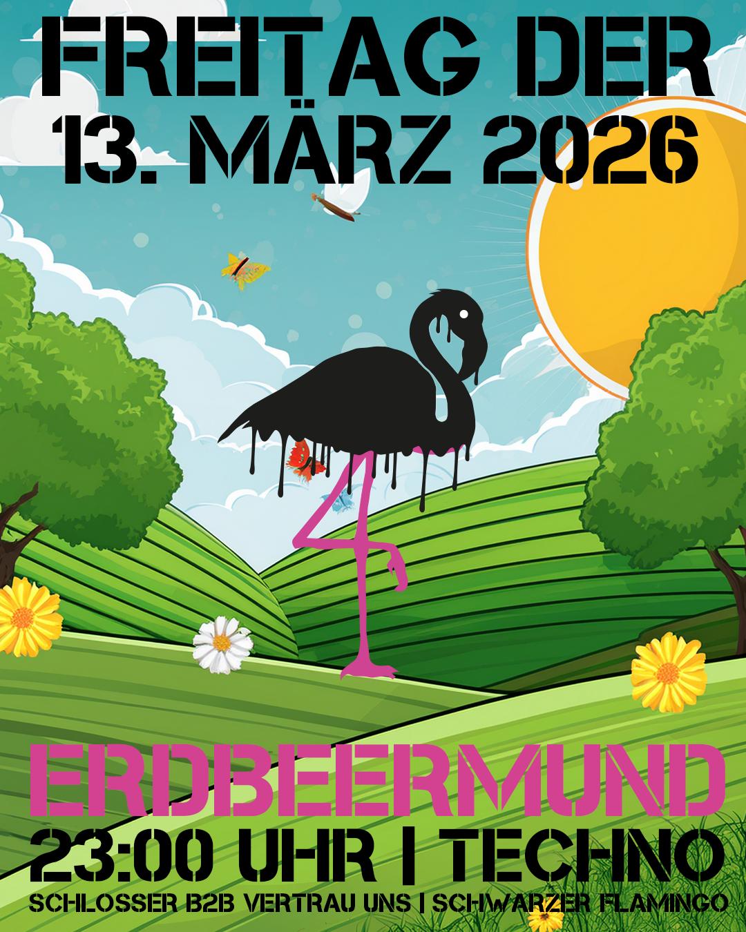 Schwarzer Flamingo