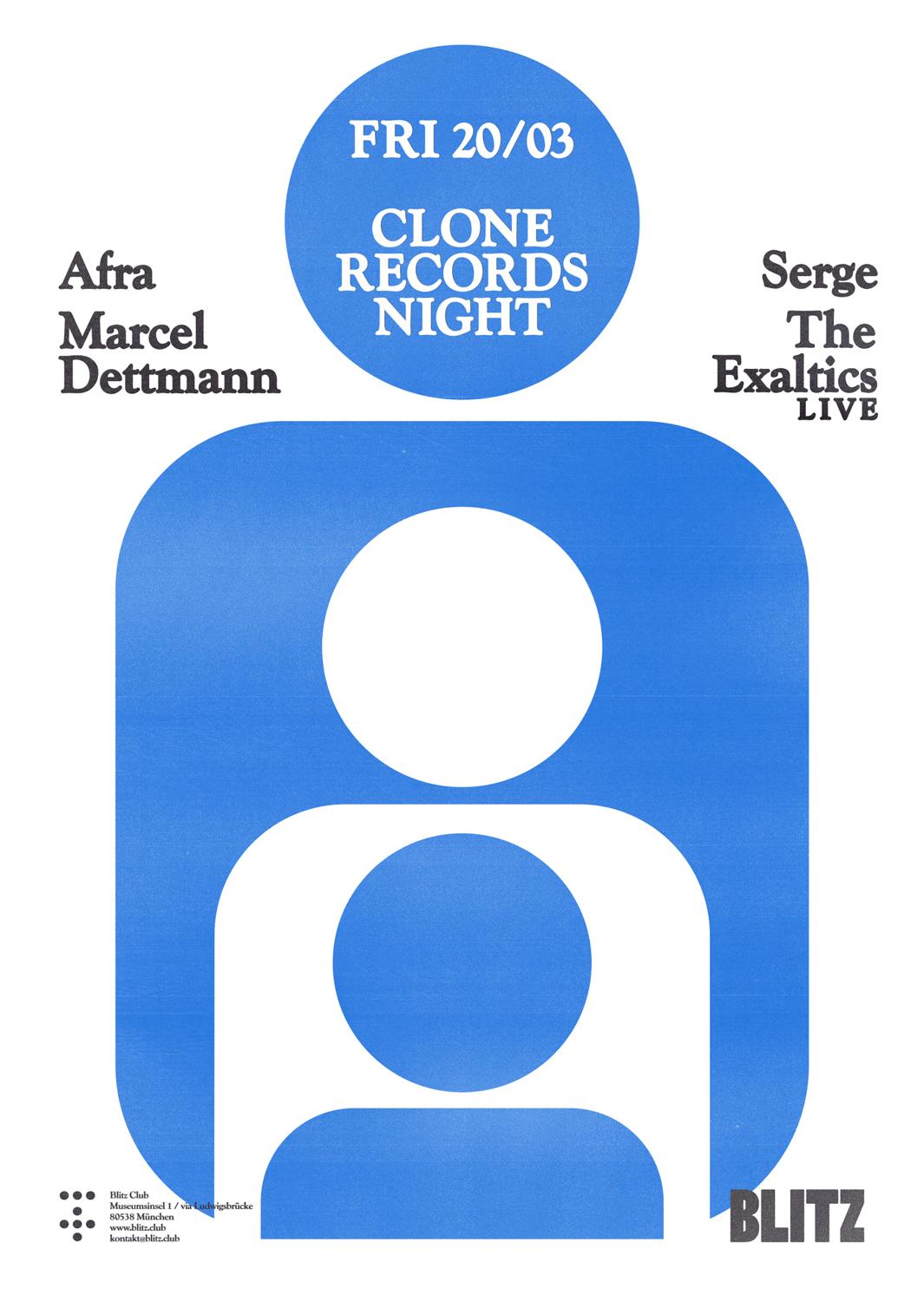 Clone Records Night W/ Afra, Marcel Dettmann, Serge, The Exaltics Live