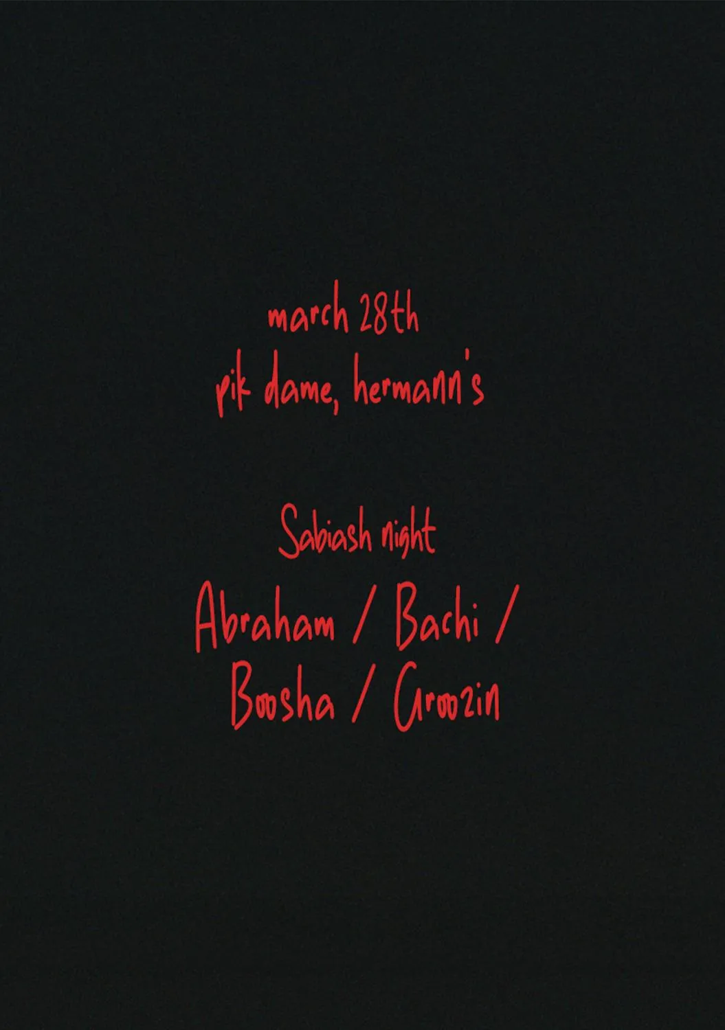 Sabiash Night / Hermann'S / Pik Dame