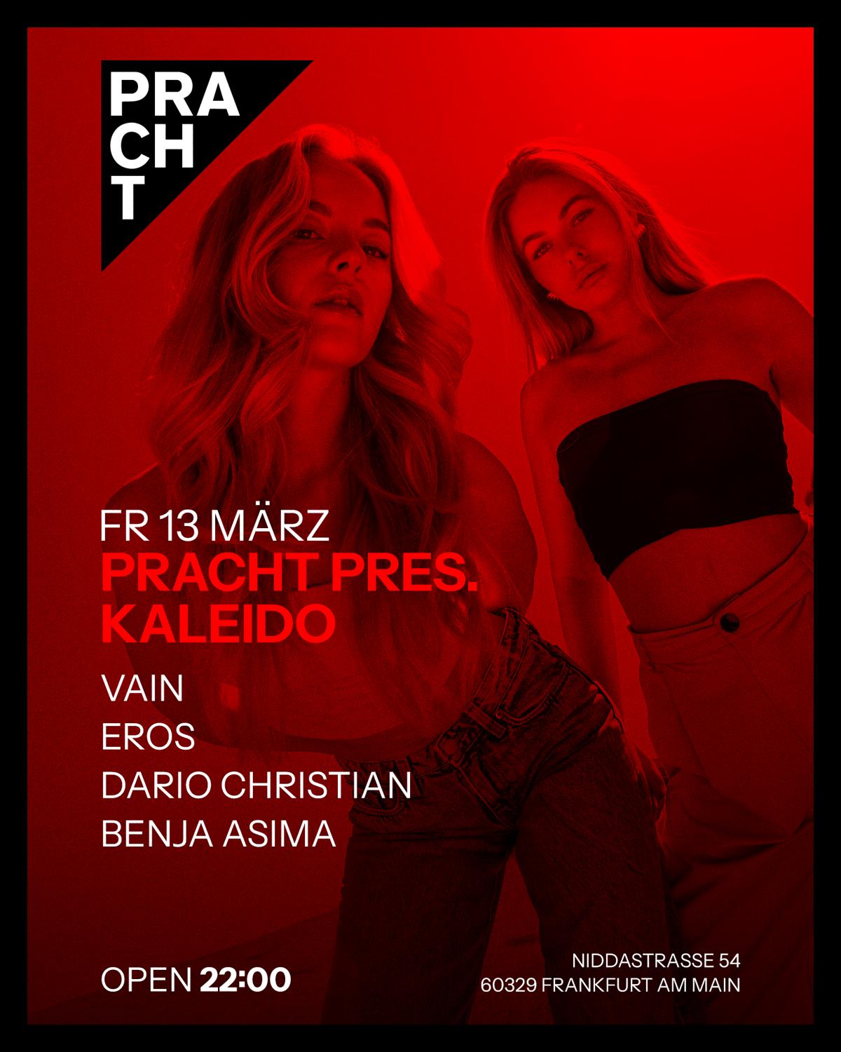 Pracht Pres. Kaleido With Vain, Eros, Dario Christian & Benja Asima