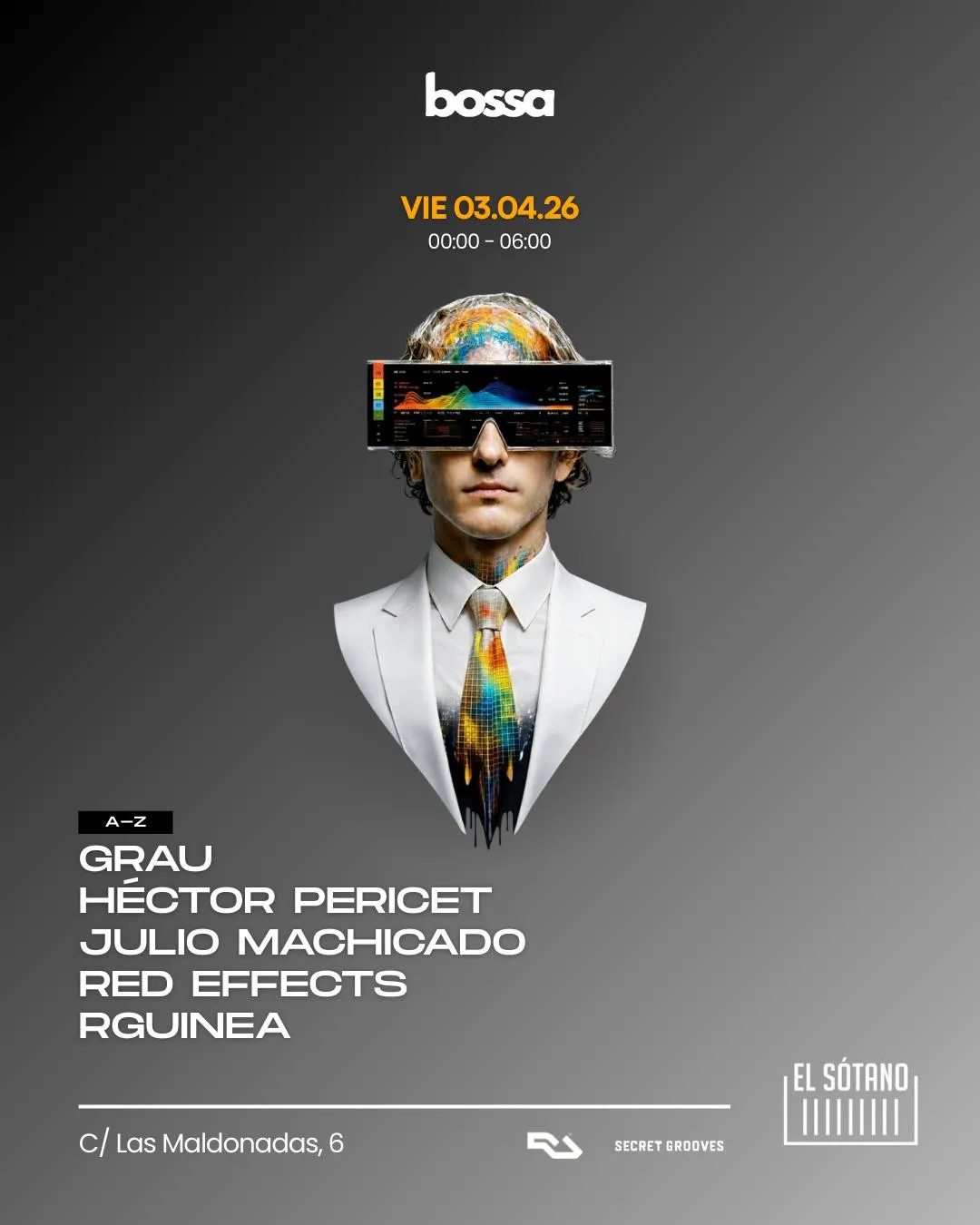 Bossa: Héctor Pericet, Julio Machicado, Grau, Rguinea, Red Effects