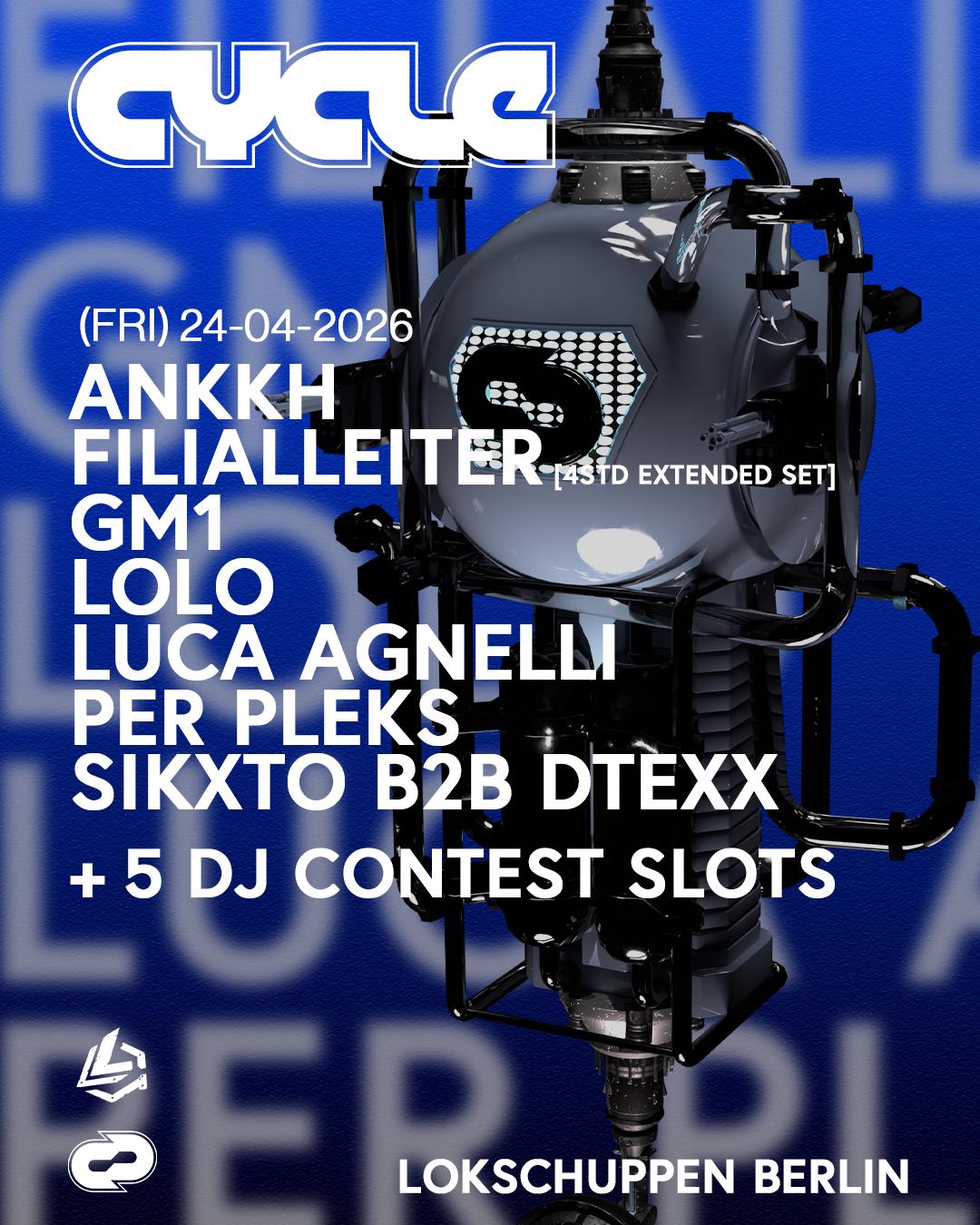 Cycle Pres. Luca Agnelli, Per Pleks, Ankkh + Dj Contest