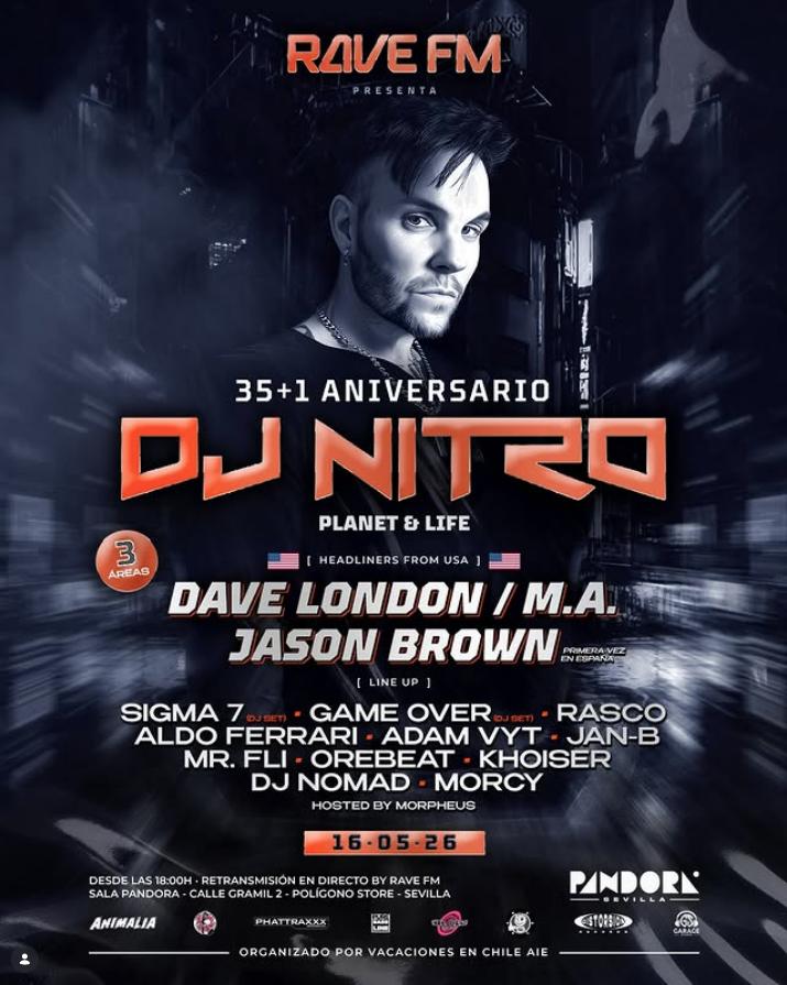Rave Fm Presenta.... Dj Nitro 36 Aniversario - Planet & Life