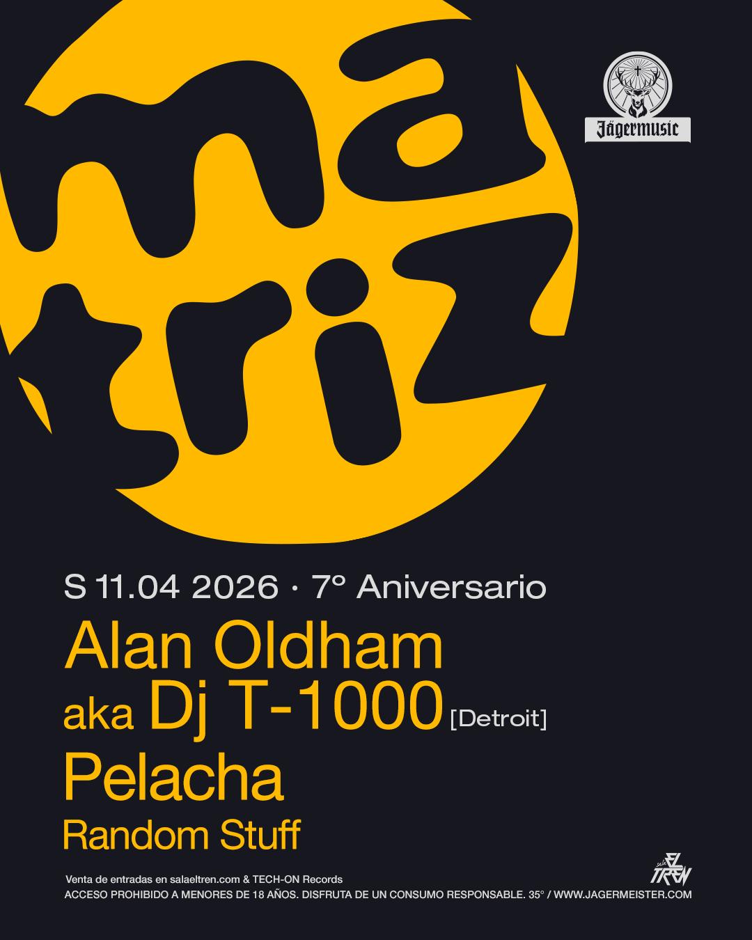 Matriz 7ºanniversary: Dj T-1000 Aka Alan Oldham & Pelacha