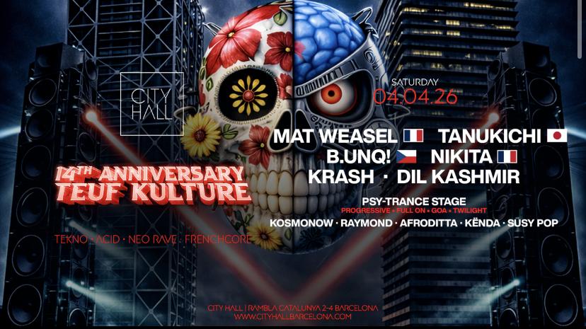 Teuf Kulture Pres. 14Th Aniversary Tekno In City Hall