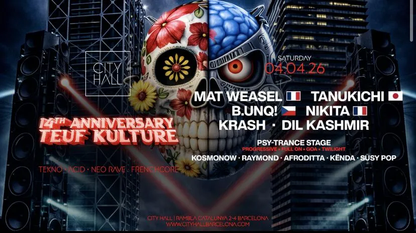 Teuf Kulture Pres. 14Th Aniversary Tekno In City Hall