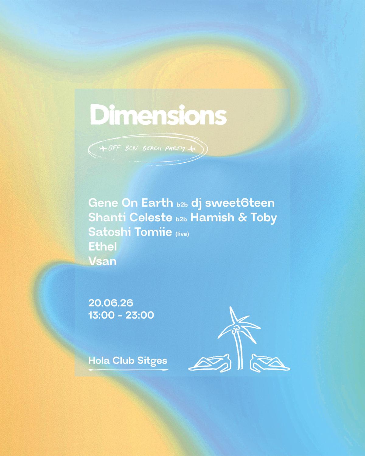 Dimensions Off Bcn Beach Party