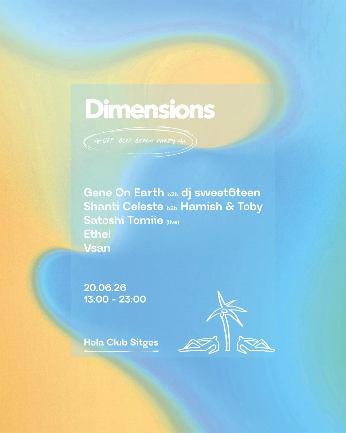 Dimensions Off Bcn Beach Party