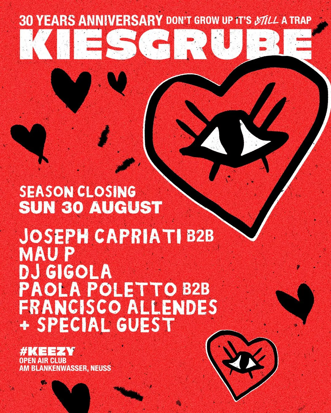 Kiesgrube presents THE SEASON CLOSING with Joseph Capriati, B3B Mau P B3B DJ Tennis