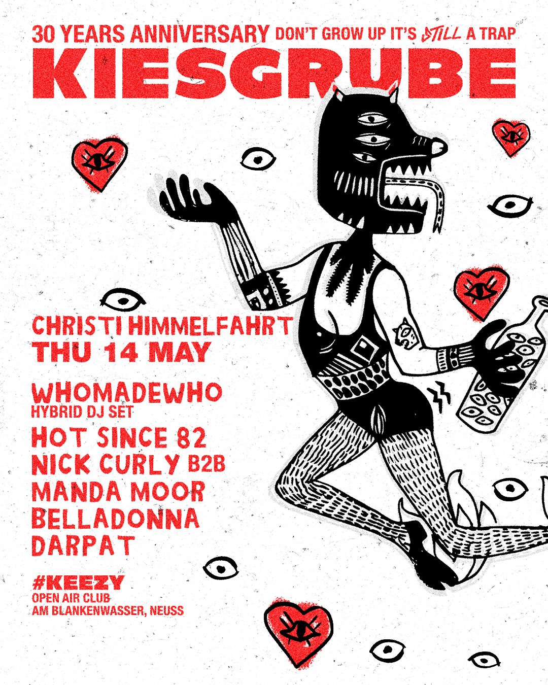 Kiesgrube 14.05 with WhoMadeWho, Hot Since 82, Nick Curly B2B Manda Moor, BELLADONNA