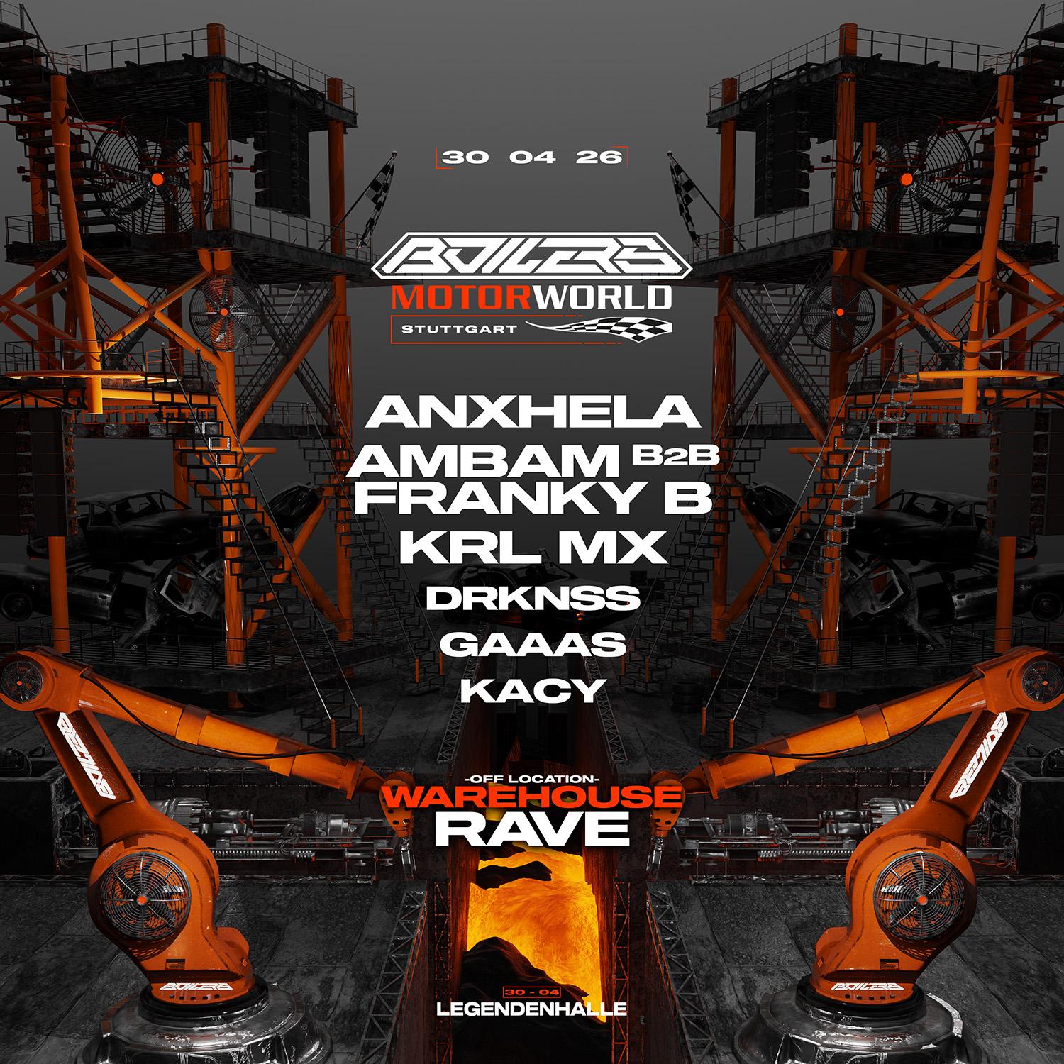 Boilers Festival X Warehouse With Ambam B2B Franky B, Anxhela, Krl Mx