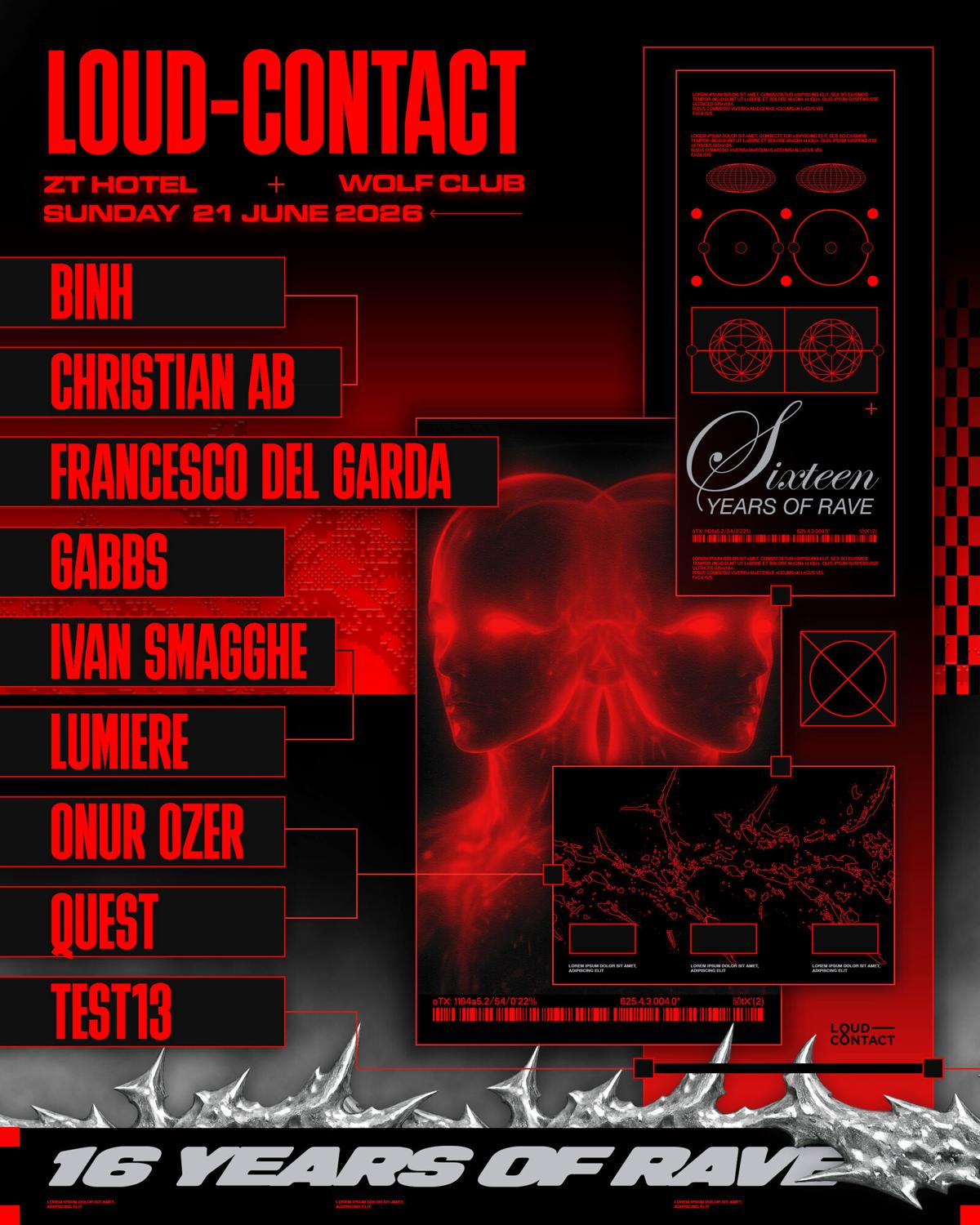 Loud-Contact 16Yrs Of Rave W/ Onur Ozer,Francesco Del Garda,Binh,Quest