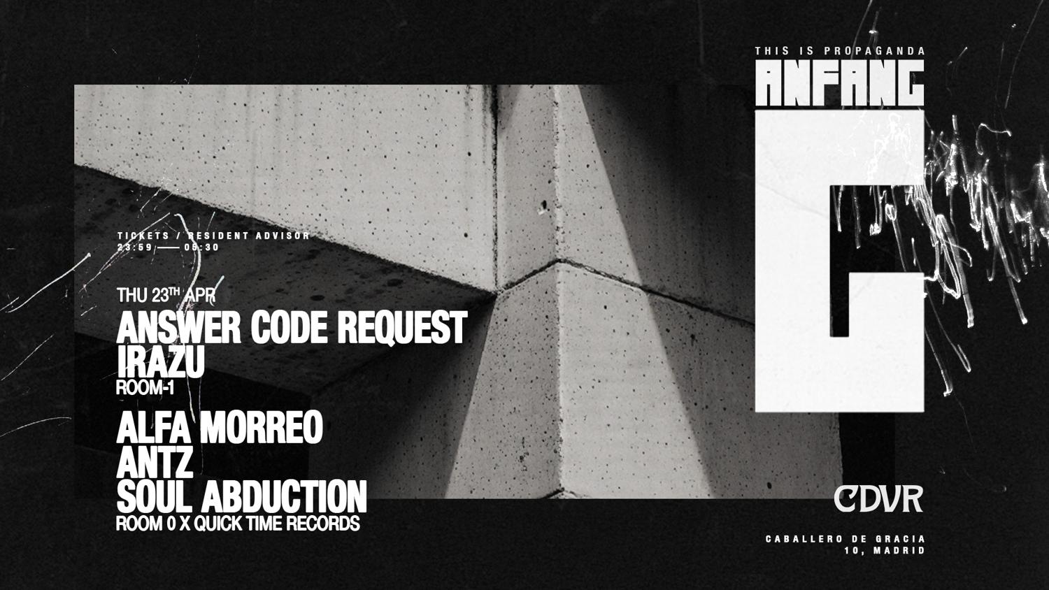 Answer Code Request At Anfang