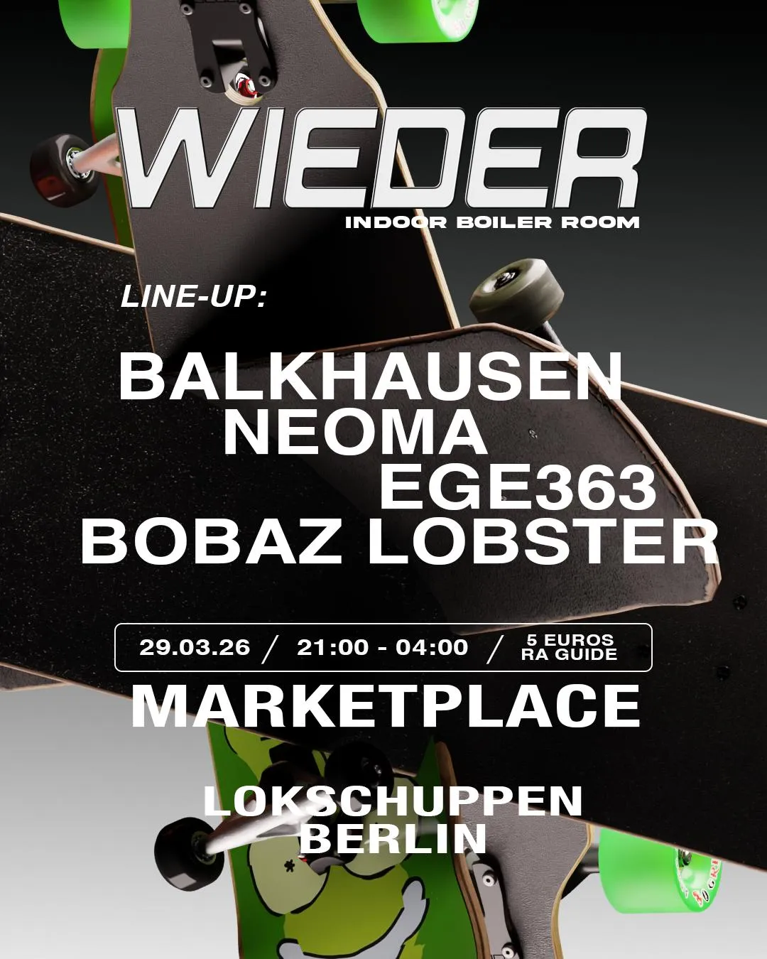 Wieder: Boiler Room Setup + Marketplace