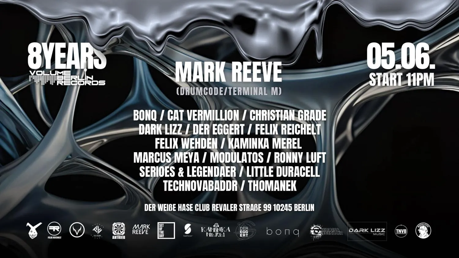 8 Years Volume Berlin Records W/Mark Reeve + Vbr Residents