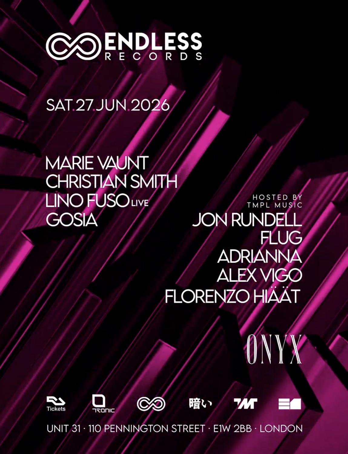 Endless London: Marie Vaunt, Christian Smith, Lino Fuso, Adríanna, John Rundel, Flug,