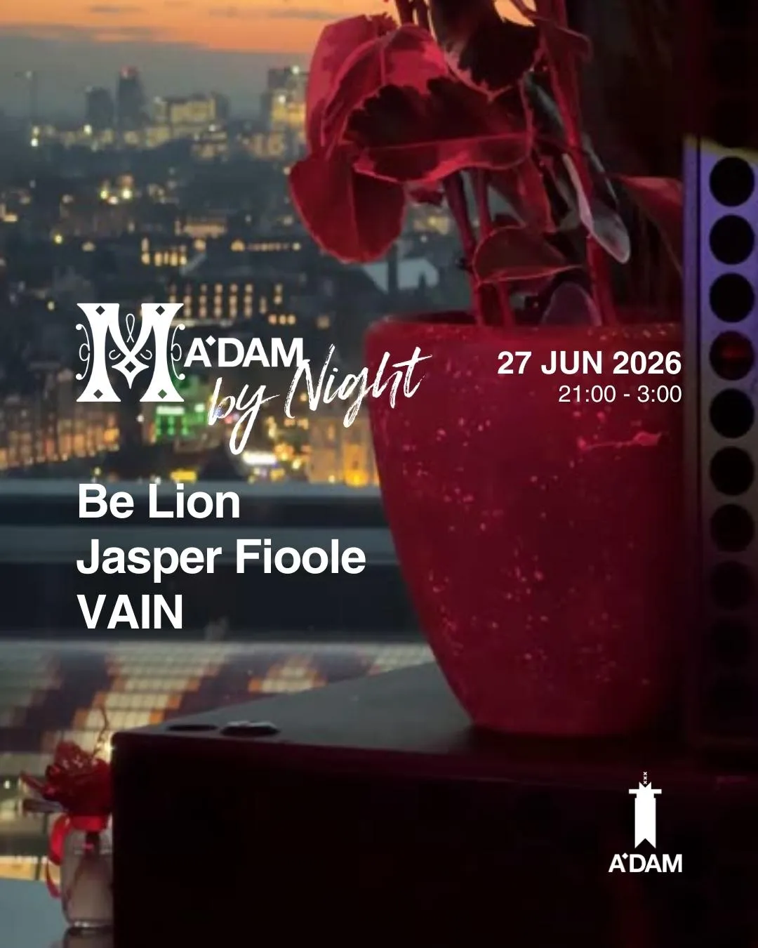 Madam By Night Invites: Jasper Fioole, Vain, Be Lion