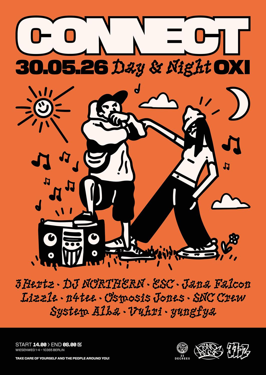 Connect X 23Degrees: Day & Night Party W/ Osmosis Jones, Esc, N4Tee And Many More
