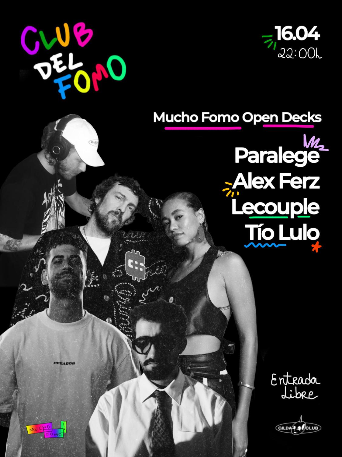 Club Del Fomo: Open Decks (22H - 2H Free / Gratis)