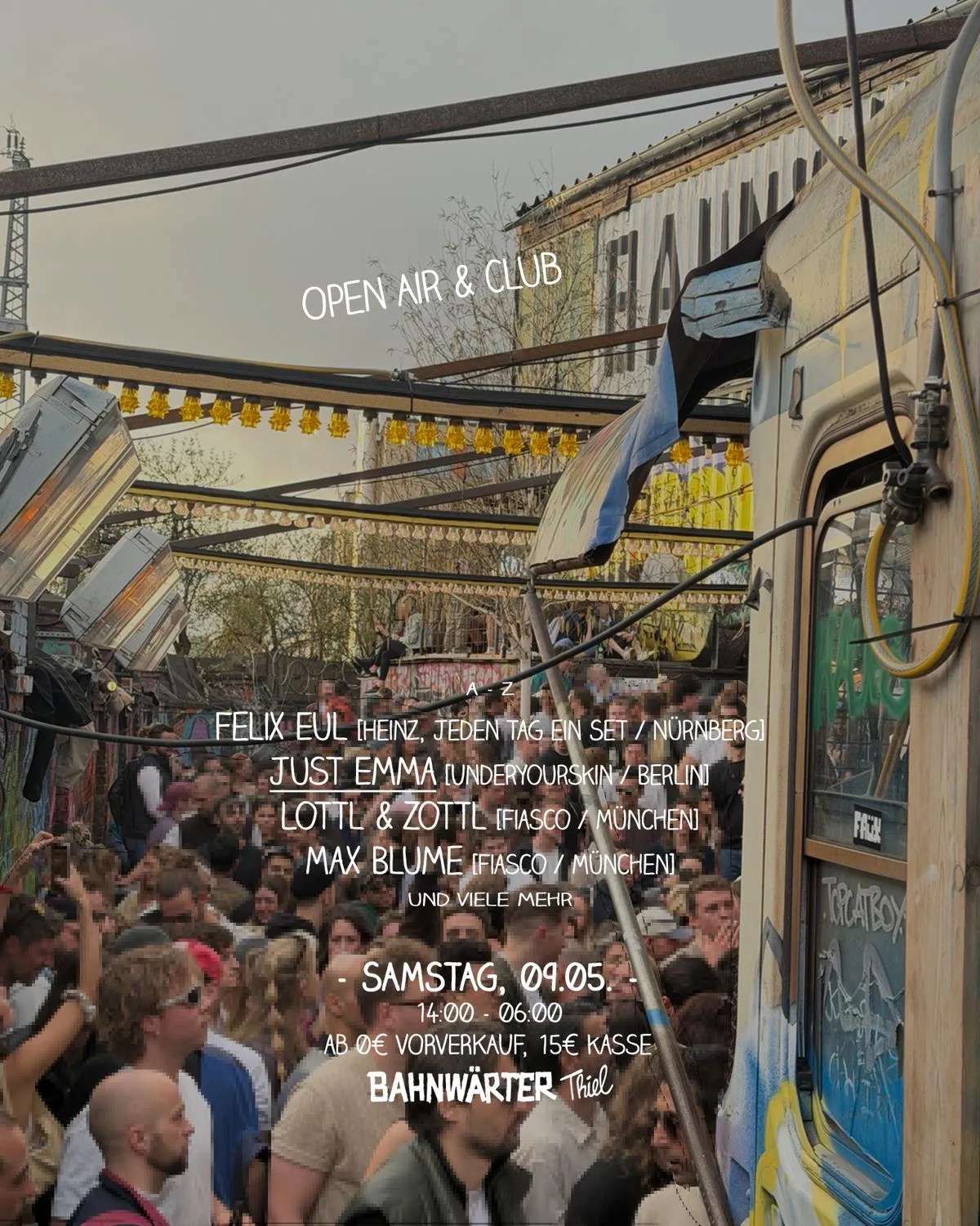 Samstag Mit Just Emma – Open Air & Club |&nbsp;Bahnwärter Thiel