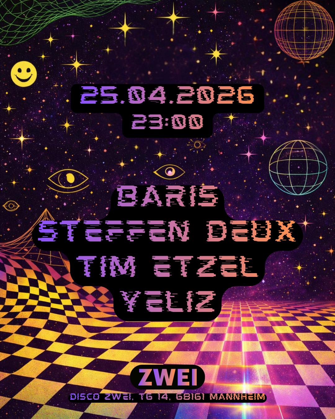 Baris, Steffen Deux, Tim Etzel, Yeliz @ Disco Zwei, Mannheim