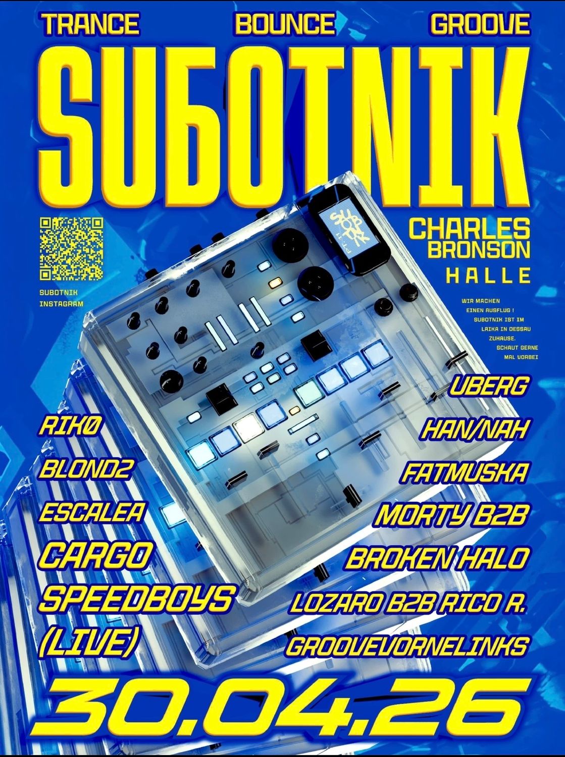 SUBOTNIK PT11 // TRANCE BOUNCE w. SPEEDBOYS CARGO mm Charles Bronson