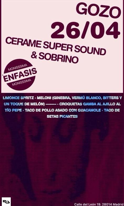 Énfasis En Monisssima - Cerame Super Sound Y Sobrino