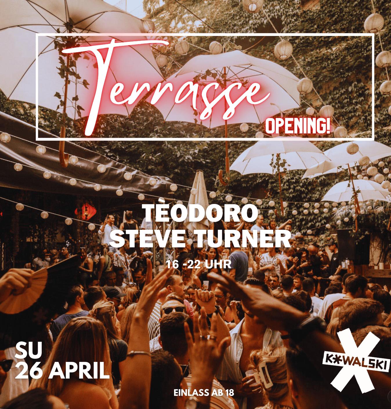 Kowalski Terrasse Opening W/Téodoro & Steve Turner