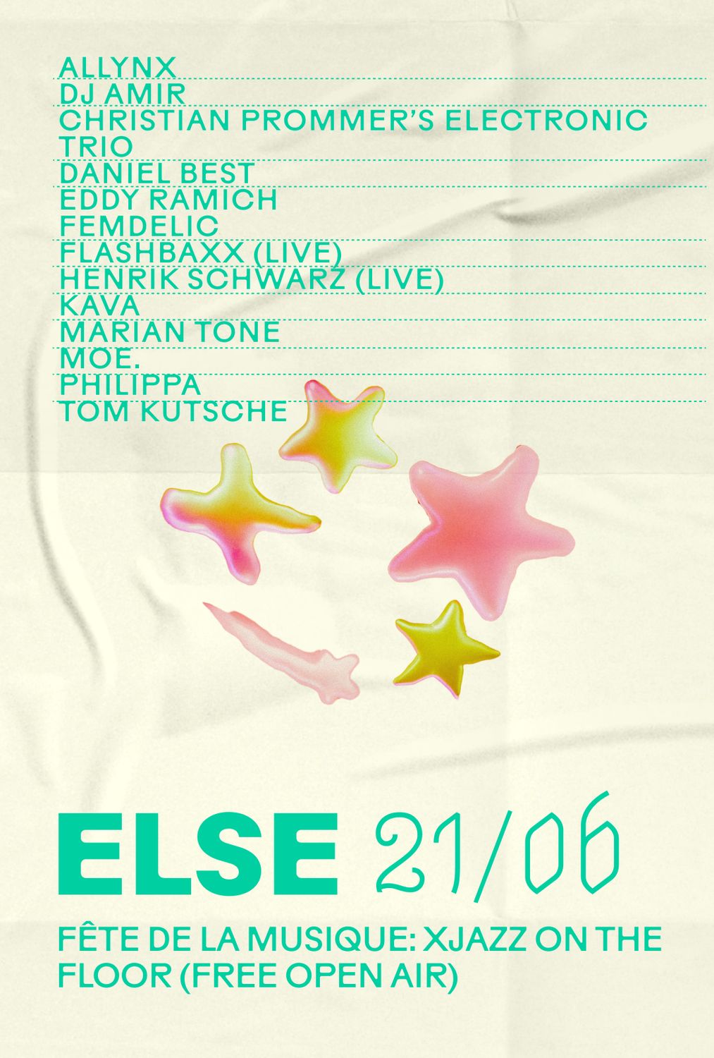 Fête de la Musique: XJAZZ on the floor (free open air) I 12:00 starting time