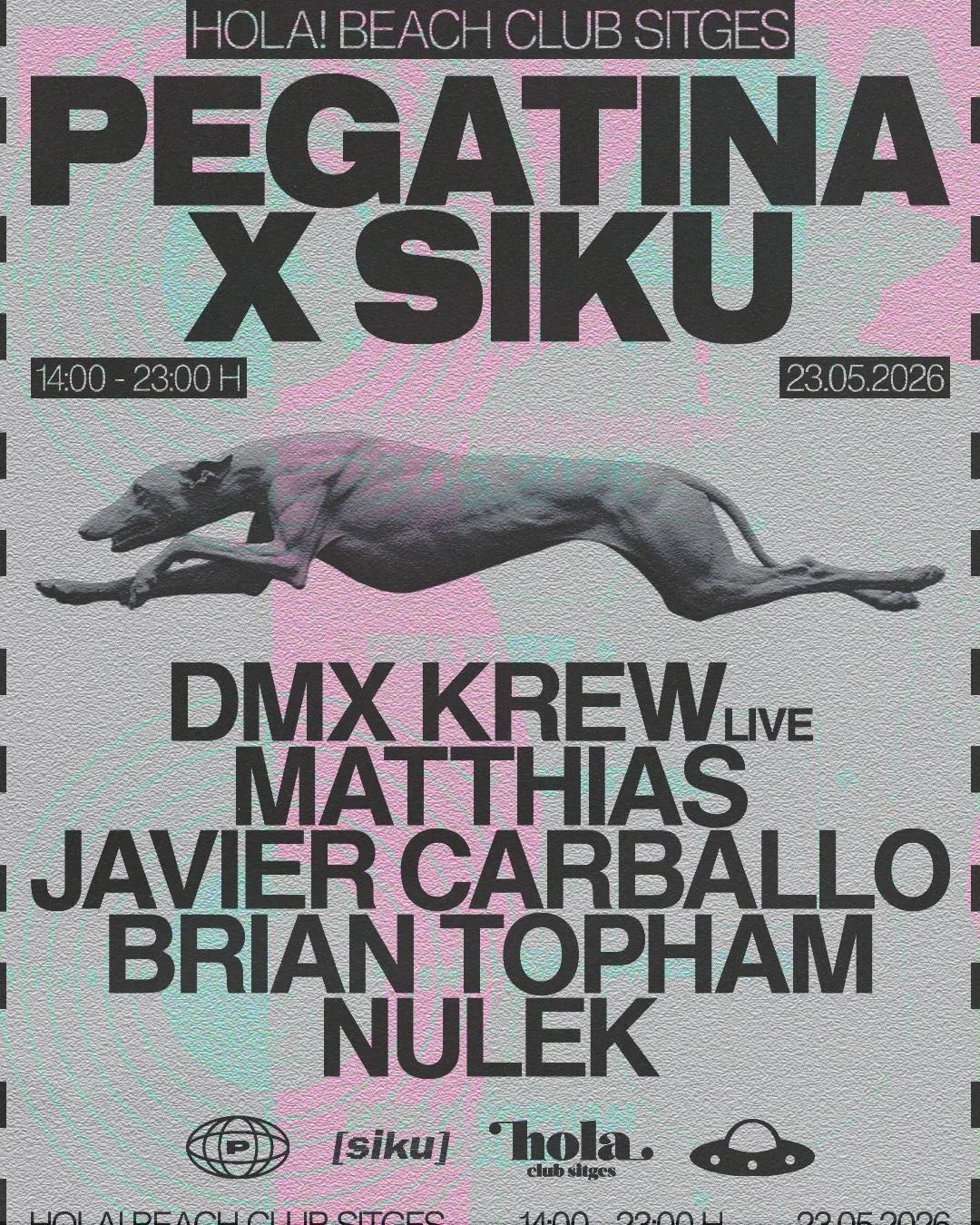 Pegatina X Siku At Hola Beach Club Pres. Dmx Krew Live + Matthias