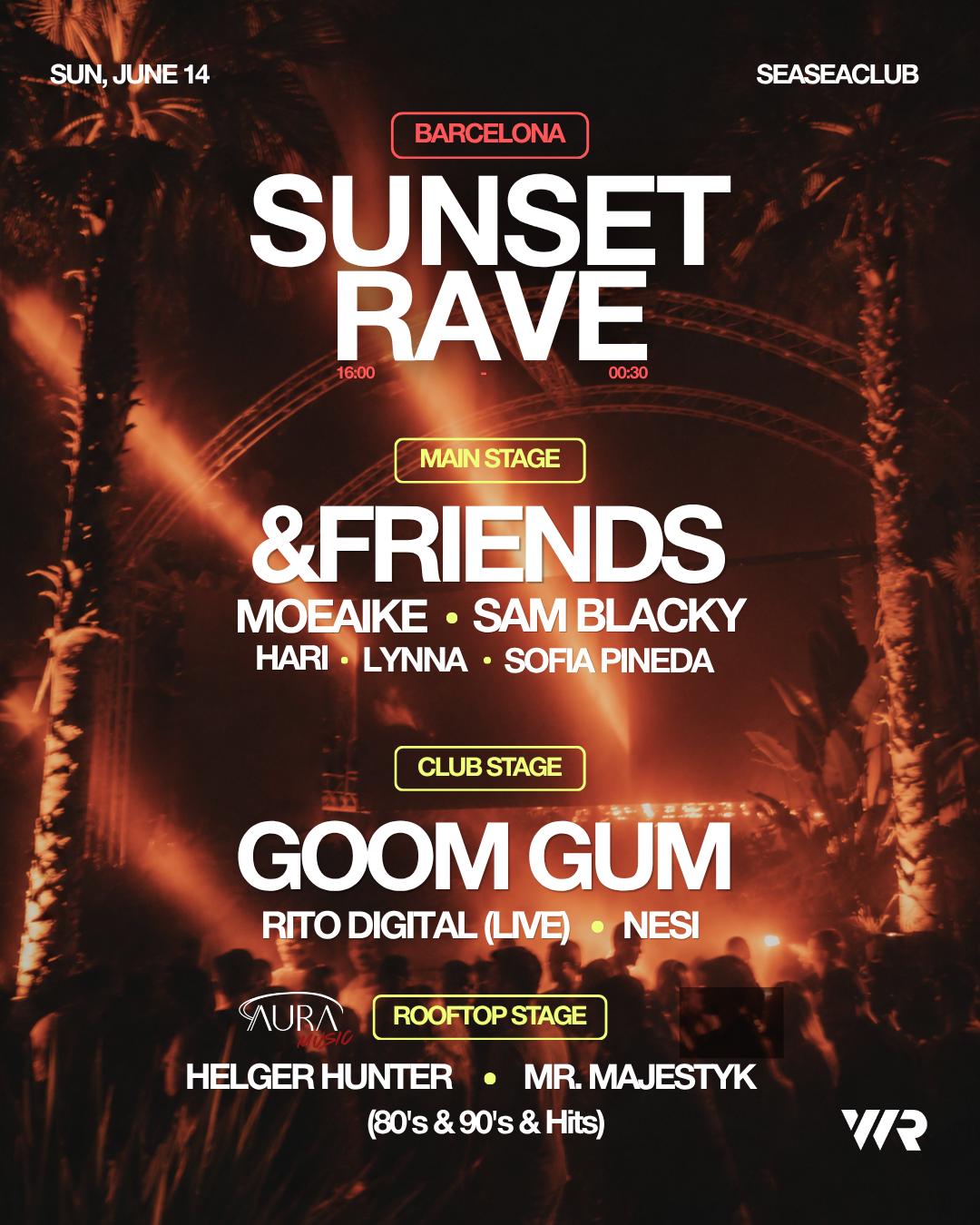Sunset Rave: Open Air Party With &Friends, Goom Gum, Moeaike, Sam Blacky