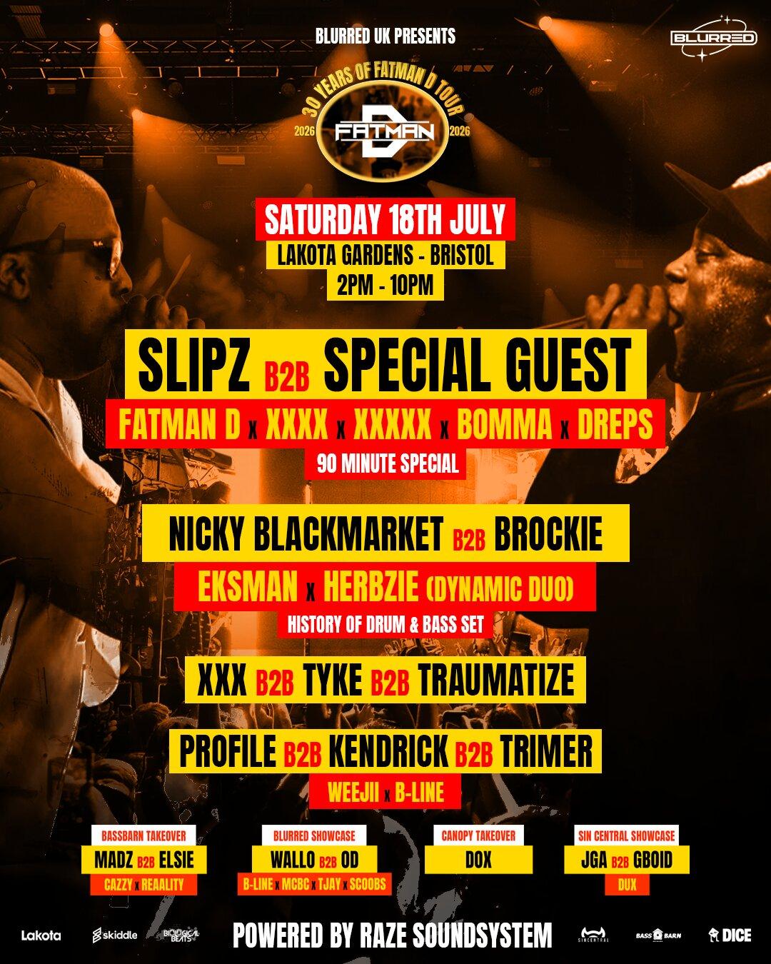 Blurred: 30 Yrs Fatman D - Lakota Xl Day Rave